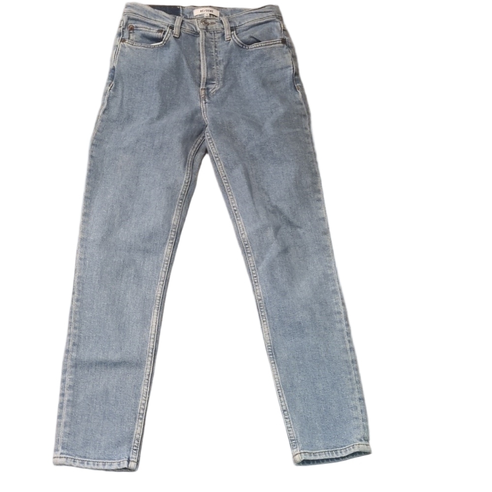 Re/done blue stone button fly jeans size 25